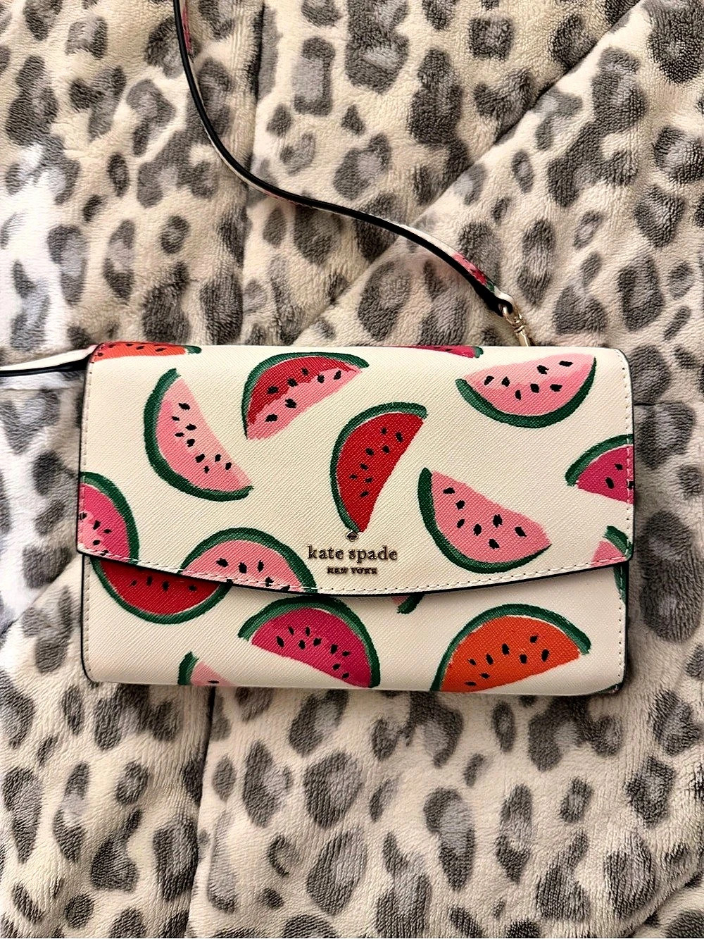 kate spade new york Staci Watermelon Party Phone Crossbody White & Red